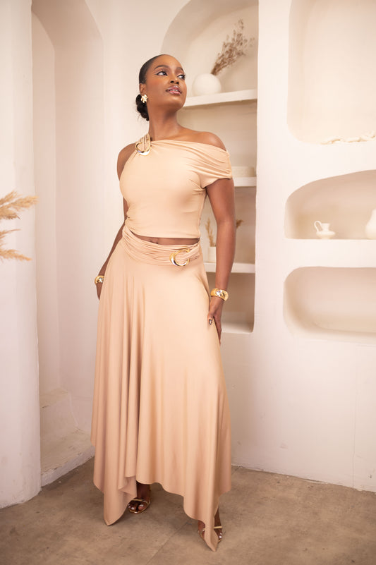 VIENNA MAXI SET - Nude